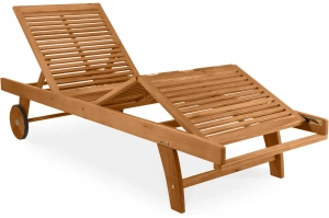 Leżak ogrodowy SINTRA z zieloną poduszką