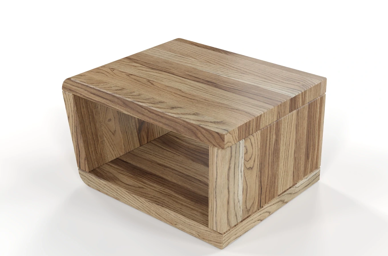 Nowoczesna drewniana szafka nocna dębowa bez szuflad Visby HARALD / szer. 50 cm