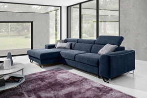 Nowoczesny narożnik ASTI z funkcją spania i pojemnikiem na pościel