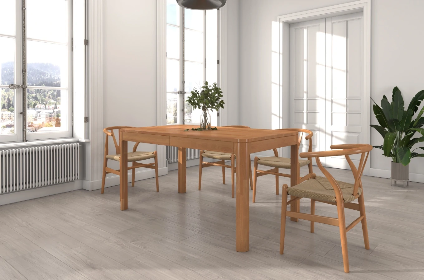Stół drewniany bukowy rozkładany Skandica RUBY 140-260 cm