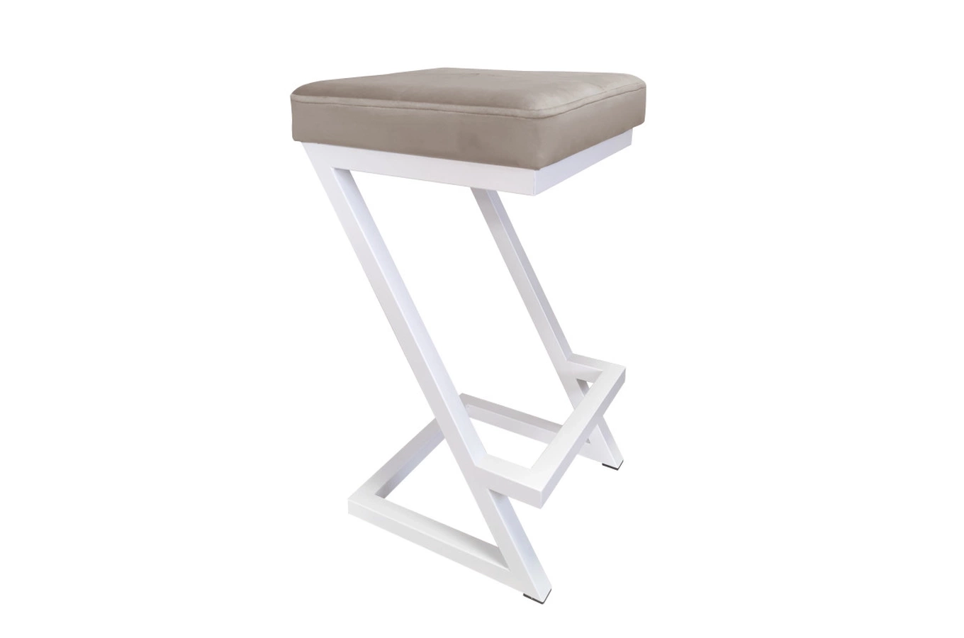 Tapicerowany hoker DIZI na metalowych nogach / kolor tkaniny + podstawy do wyboru!