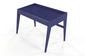 Drewniane biurko / toaletka z szufladami Visby LISA / kolor granat szlachetny / 125x70 cm