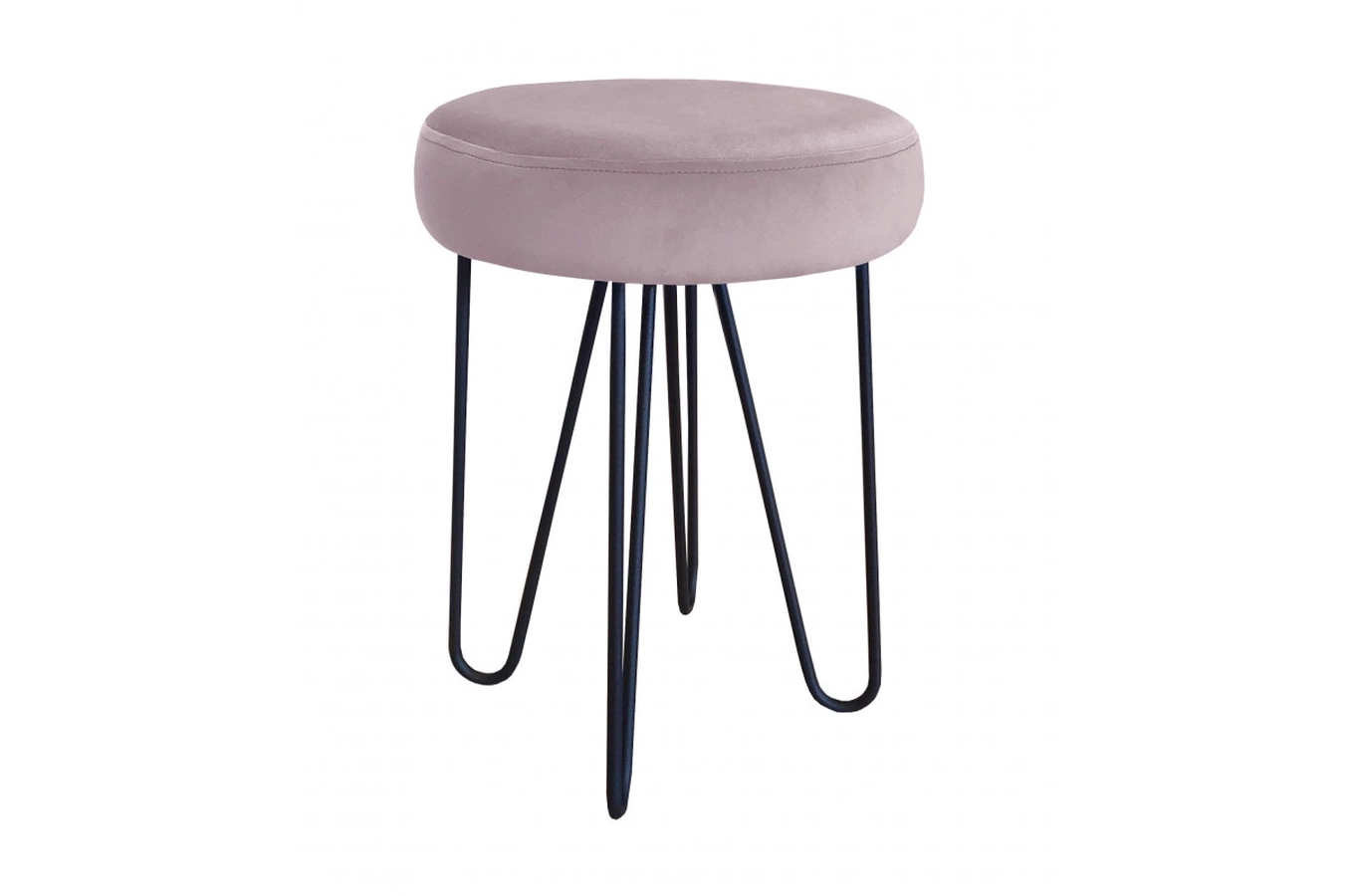 Tapicerowany taboret SECONDO na metalowych nogach / kolor tkaniny + podstawy do wyboru!