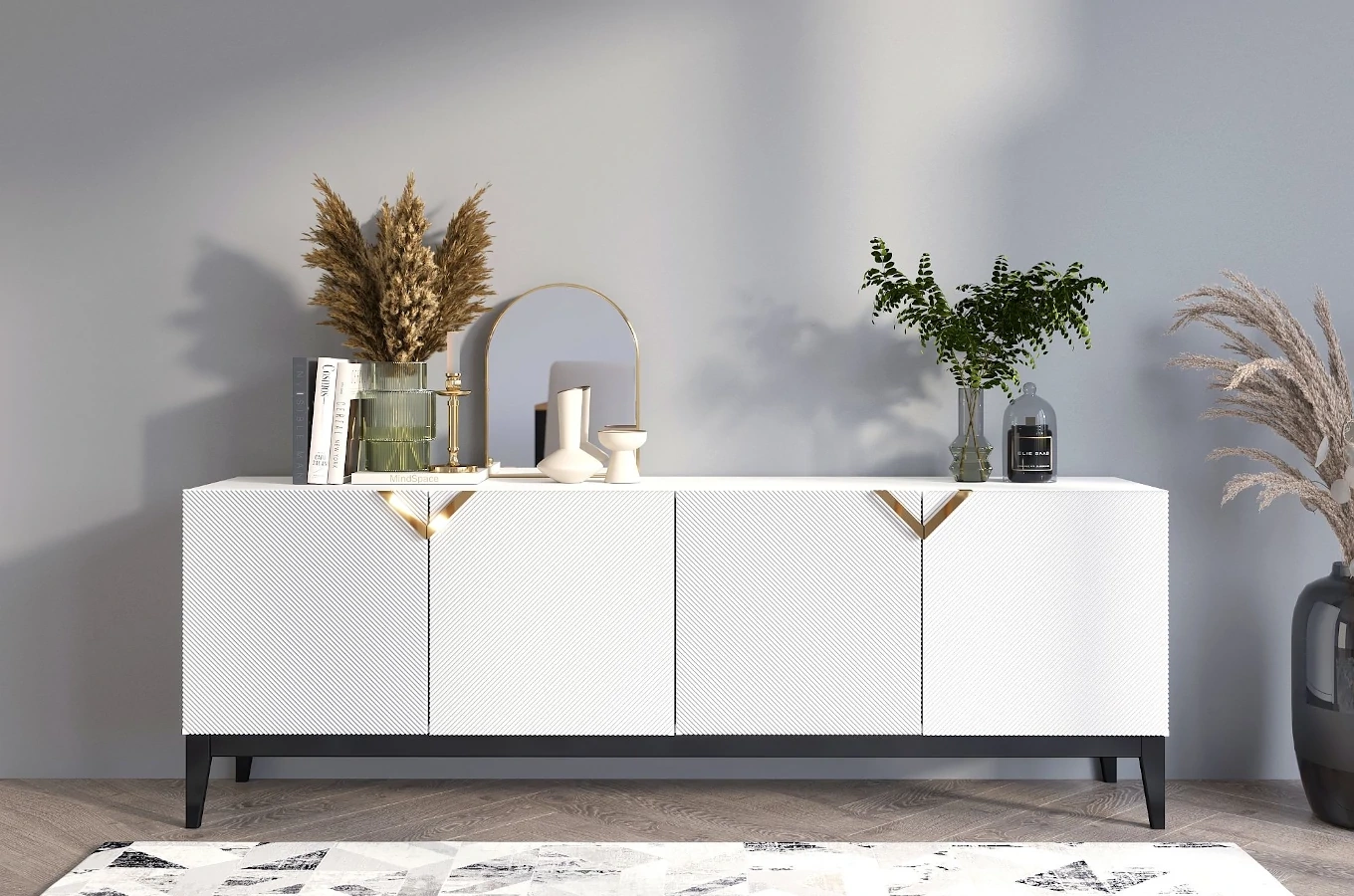 Złoty uchwyt skośny DEMI / komplet