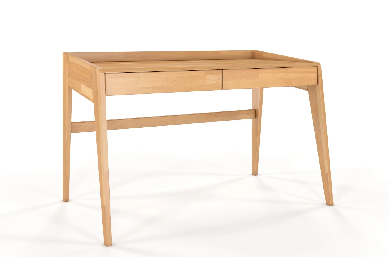 Drewniane bukowe biurko / toaletka z szufladami Visby LISA / 125x70 cm