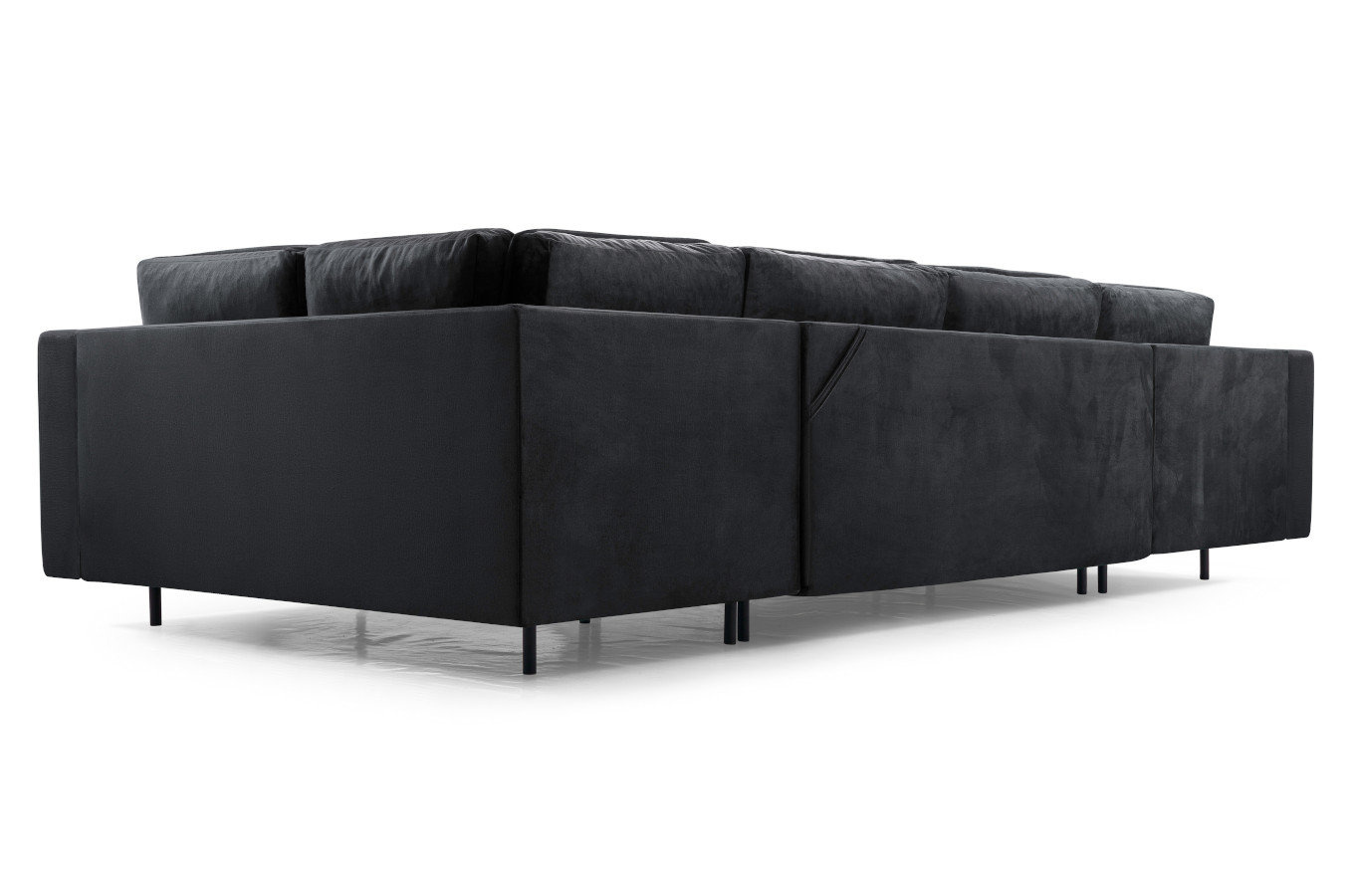 Duży nowoczesny narożnik HAITI U z funkcją spania i pojemnikiem na pościel