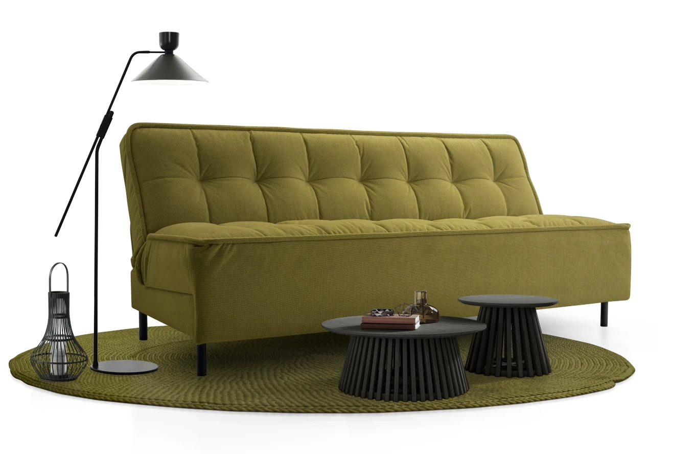 Nowoczesna rozkładana sofa LUIZA z pojemnikiem na pościel