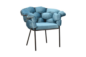 Nowoczesne krzesło FAVO BLACK z plecionym oparciem