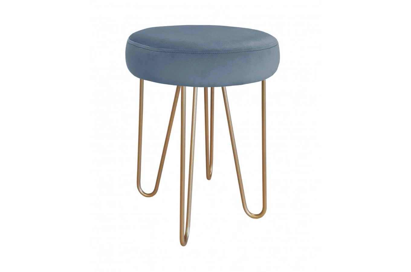 Tapicerowany taboret SECONDO na metalowych nogach / kolor tkaniny + podstawy do wyboru!