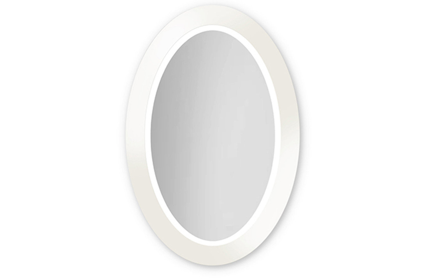 Owalne lustro OVAL BOLD z oświetleniem LED / rama dostępna w 5 kolorach