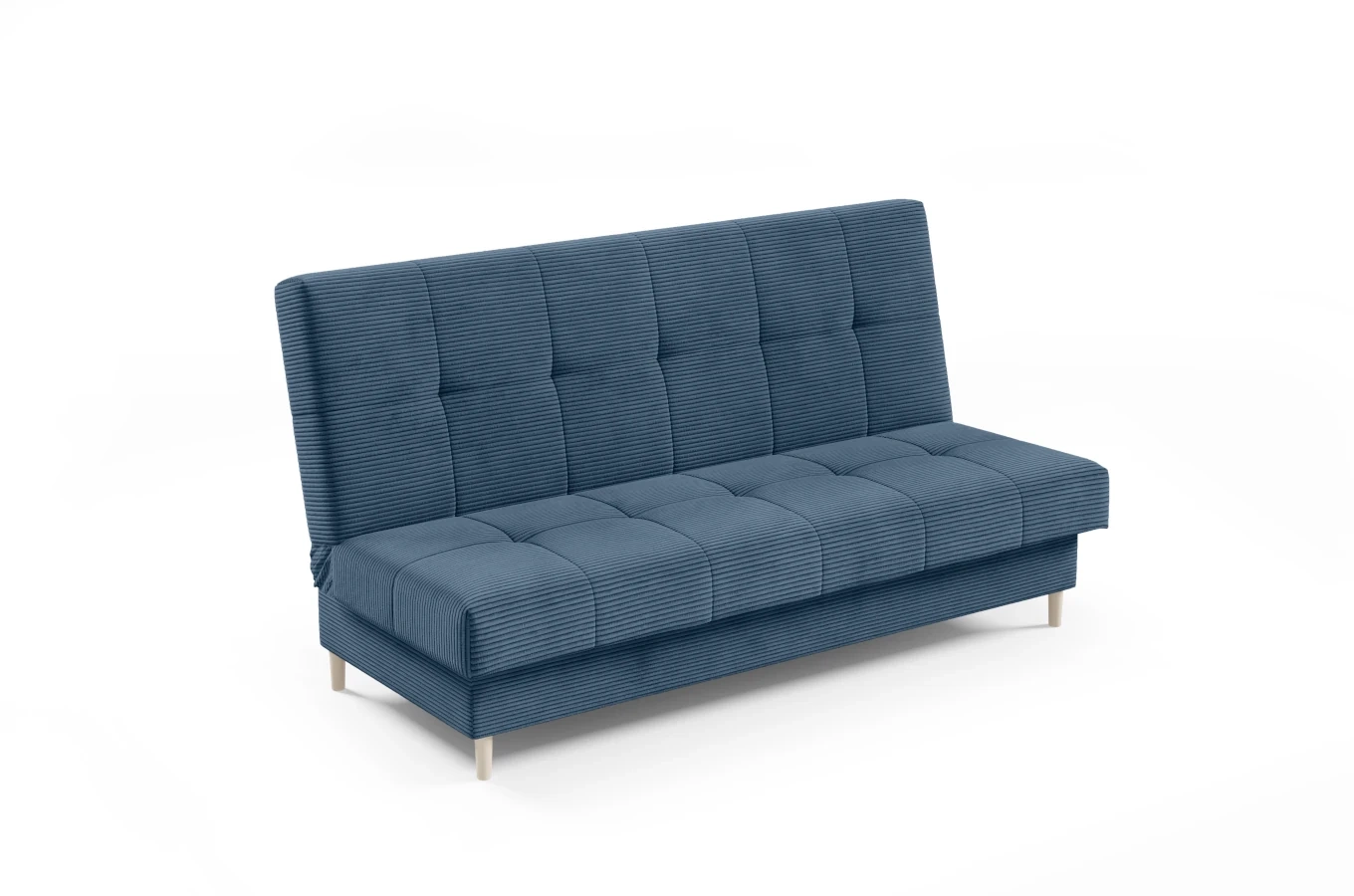 Nowoczesna sofa ABBY w skandynawskim stylu z funkcją spania i pojemnikiem na pościel