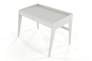 Drewniane biurko / toaletka z szufladami Visby LISA / kolor szary mleczny / 125x70 cm