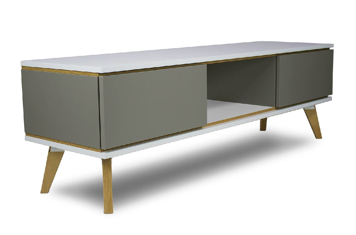 Szara komoda RTV- Skandica JORGEN / szer. 160 cm