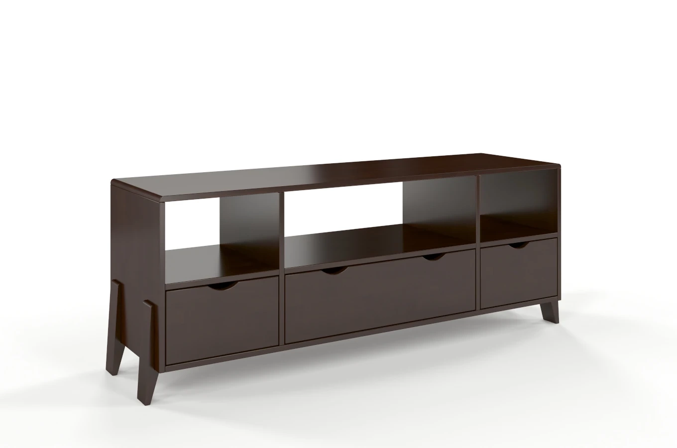 Drewniana szafka RTV bukowa Visby GDYNIA na nóżkach / szer. 160 cm