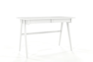 Drewniane biurko / toaletka z szufladami Visby EDDA / kolor biały RAL / 120x65 cm