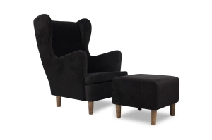 Wysyłka w 48h! Wygodny tapicerowany fotel uszak LARS