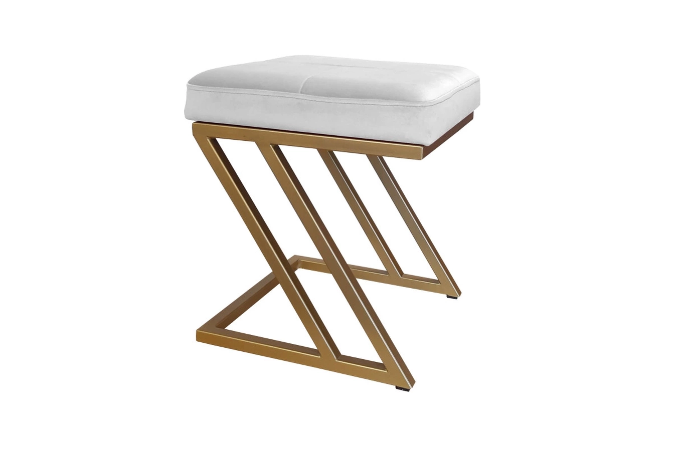 Tapicerowany puf DIZI na metalowych nogach / kolor tkaniny + podstawy do wyboru!