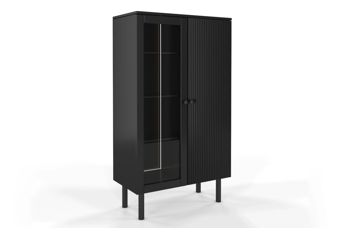 Czarna witryna Visby NORVIK High / szer. 80 cm