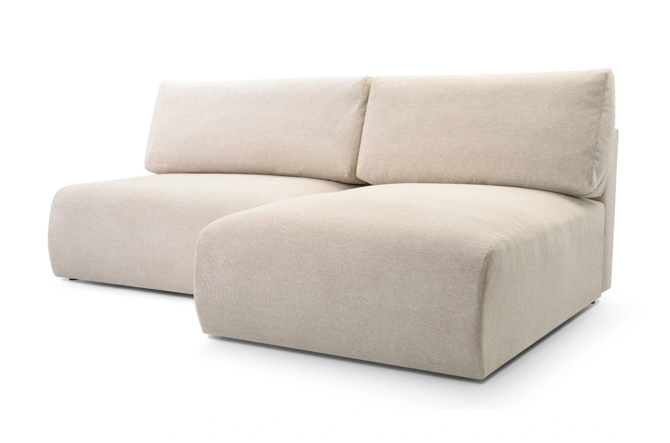 Nowoczesny rozkładany narożnik PIKSI z pojemnikiem na pościel