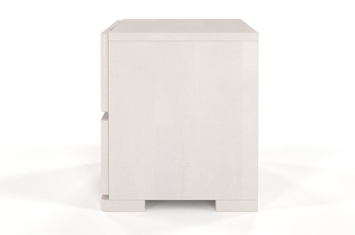 Drewniana szafka nocna bukowa Visby Sandemo High 2S / kolor biały