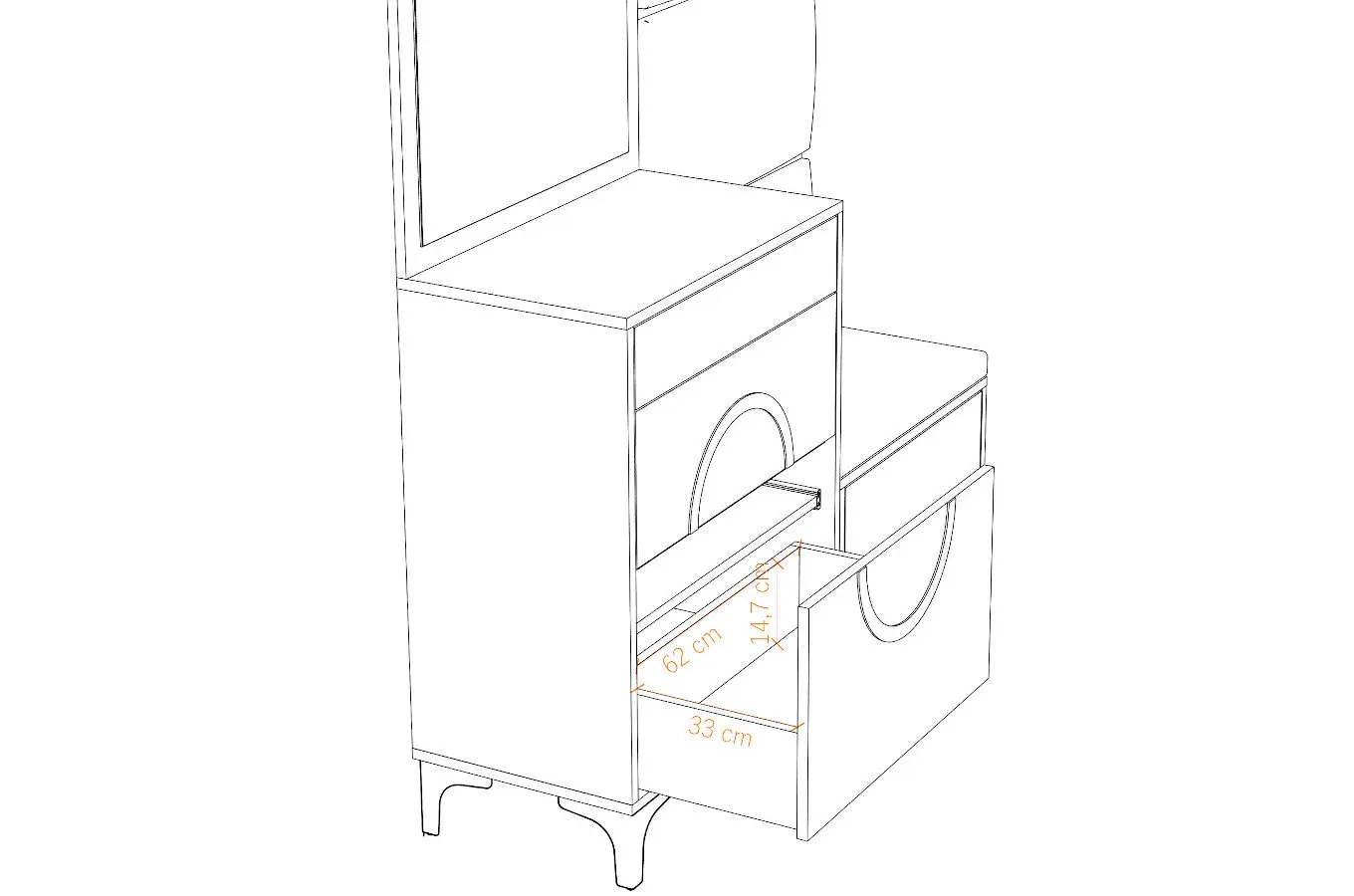 Elegancki, biały zestaw mebli do przedpokoju Dancan EVELINE / wysoki połysk