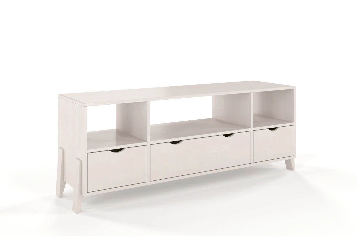 Drewniana szafka RTV bukowa Visby GDYNIA na nóżkach / szer. 160 cm