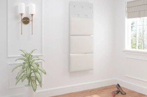 Elegancki, biały zestaw mebli do przedpokoju Dancan EVELINE / wysoki połysk