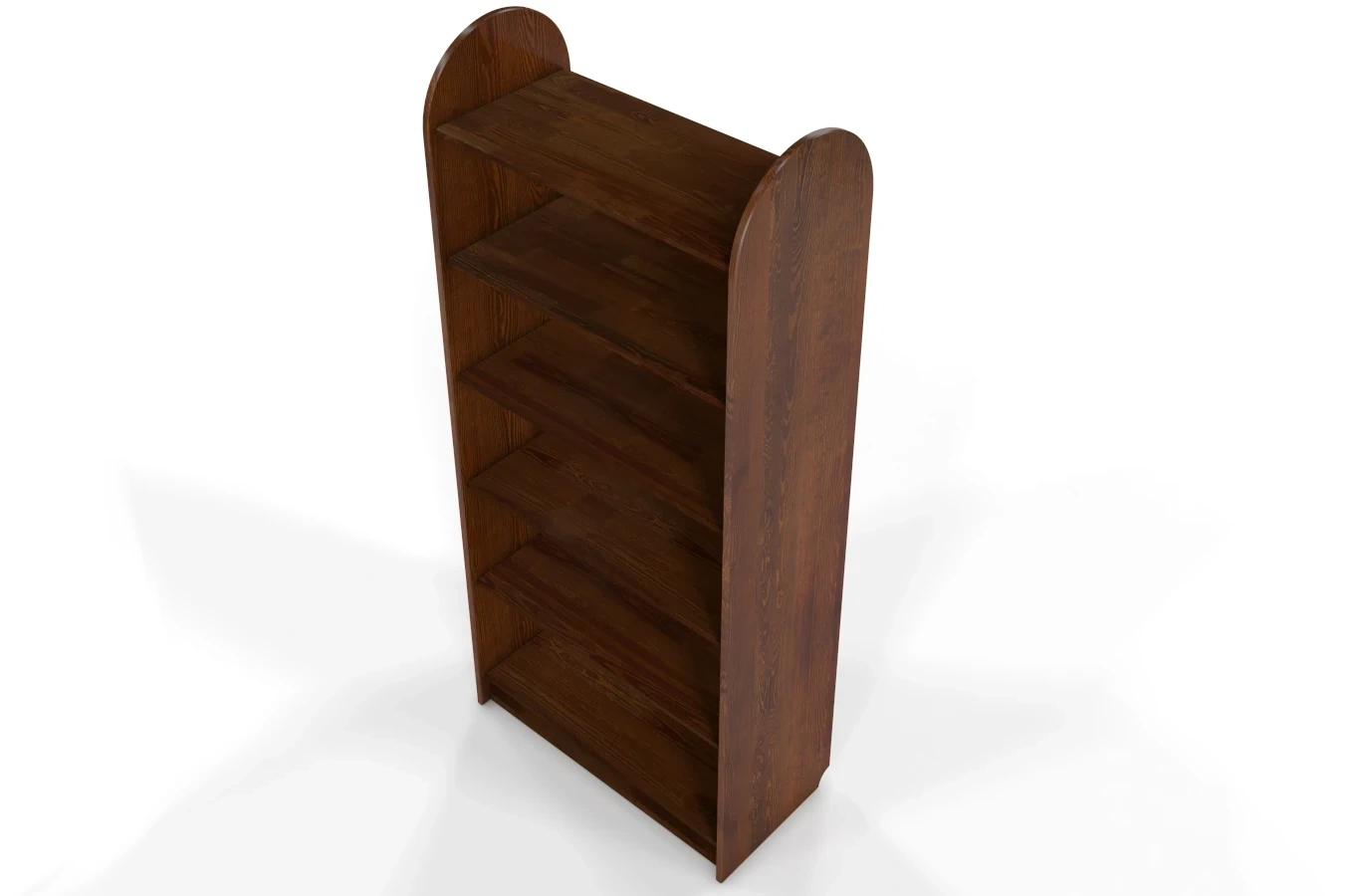 Regał drewniany sosnowy Visby KLIPPEN / szerokość 80 cm, kolor orzech