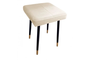 Tapicerowany taboret QUINTO na metalowych nogach / kolor tkaniny + podstawy do wyboru!