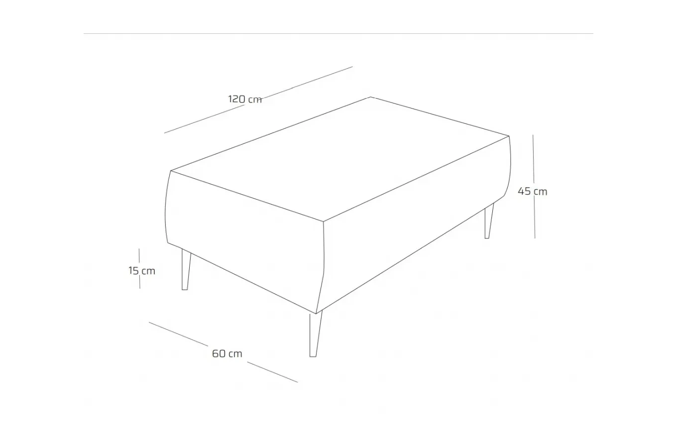 Elegancki, nowoczesny puf VANILLA