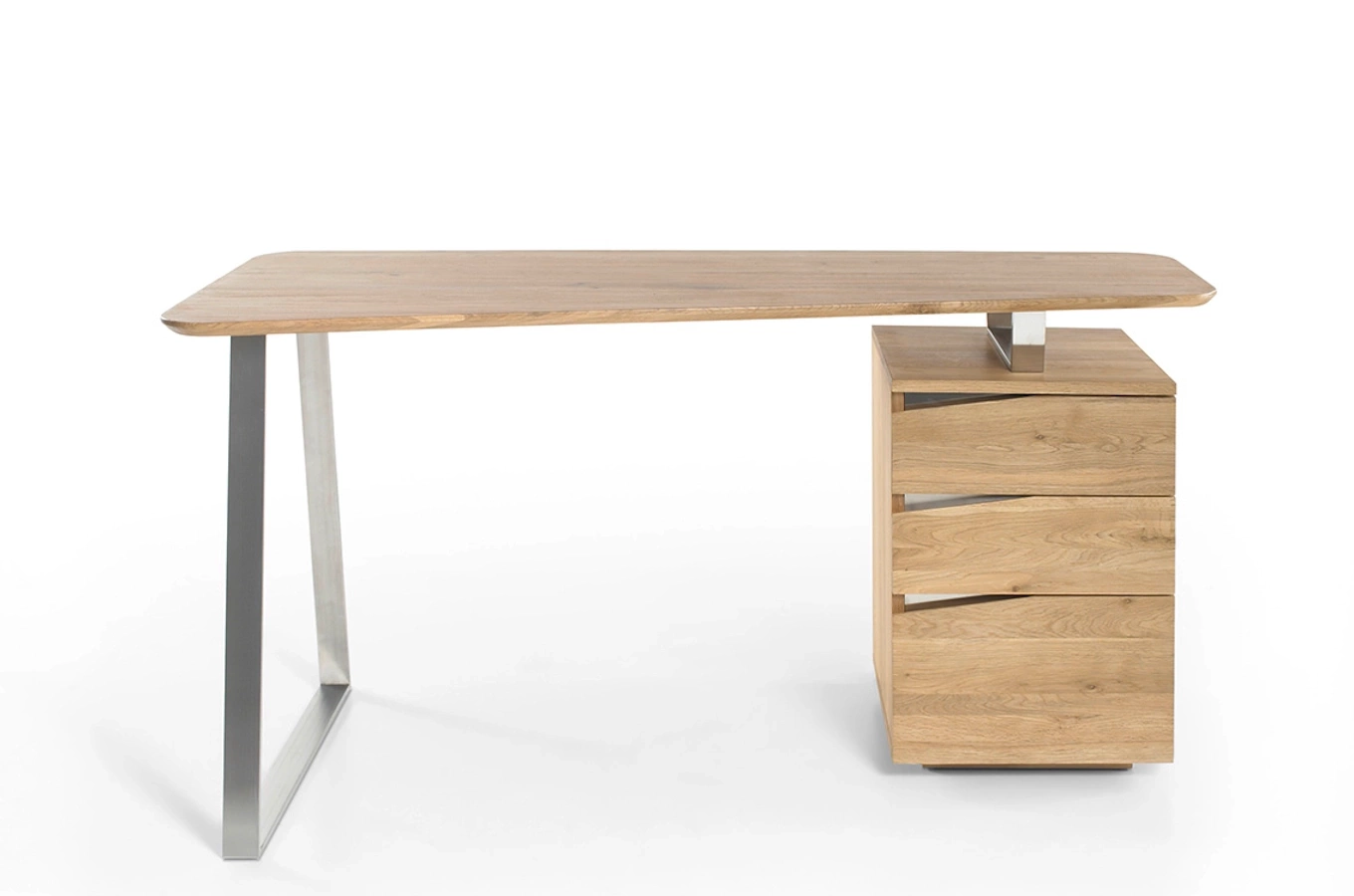 Nowoczesne dębowe biurko z szufladami TORI I / 150x67 cm