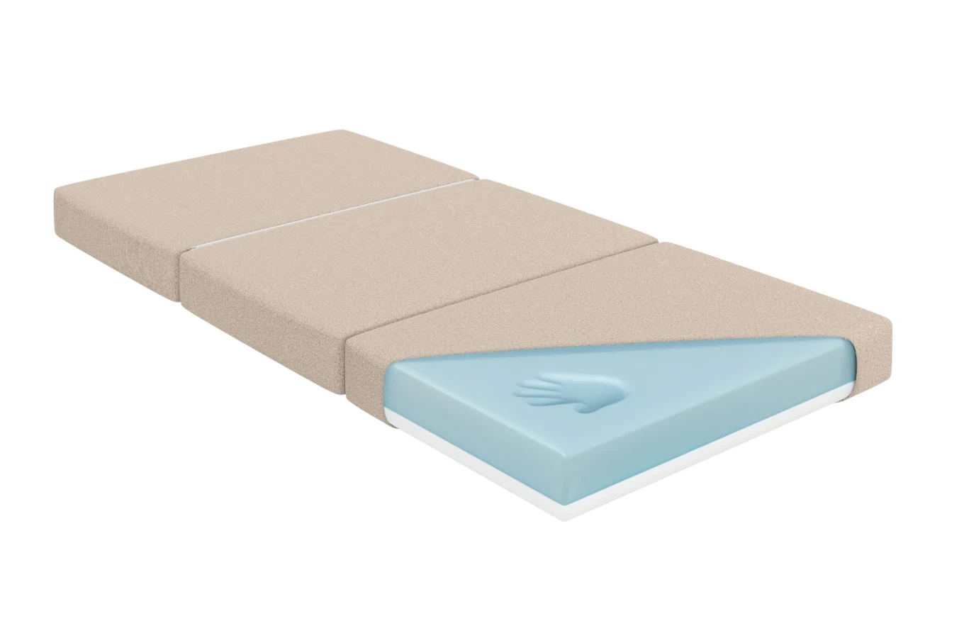 Tapicerowany puf-materac FRUGO rozkładany / szer. 92 cm