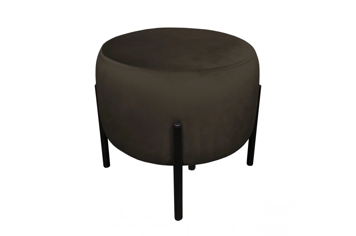 Tapicerowany okrągły puf OTTO na metalowych nogach / kolor tkaniny + podstawy do wyboru!