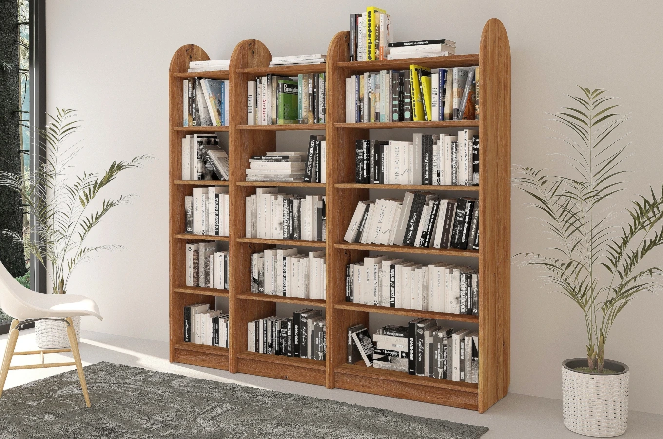 Regał drewniany dębowy Visby KLIPPEN / szerokość 80 cm, olej retro