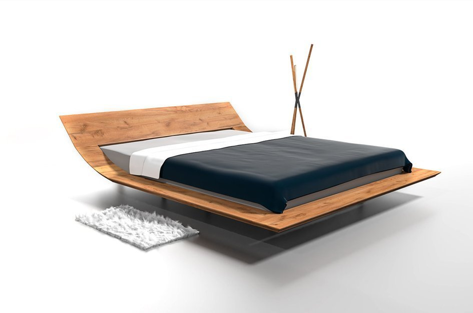 Drewniane łóżko do sypialni LEBRON