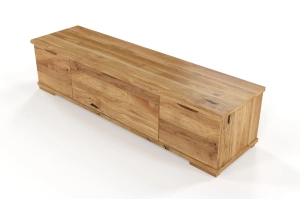 Drewniana szafka RTV dębowa Visby ARHUS z szufladami / szer. 157 cm