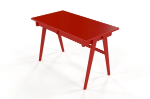 Drewniane biurko / toaletka z szufladami Visby EDDA / kolor bordowy / 120x65 cm