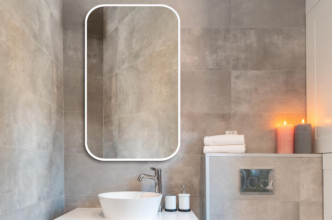 Prostokątne lustro MIRA Delicate / rama dostępna w 5 kolorach