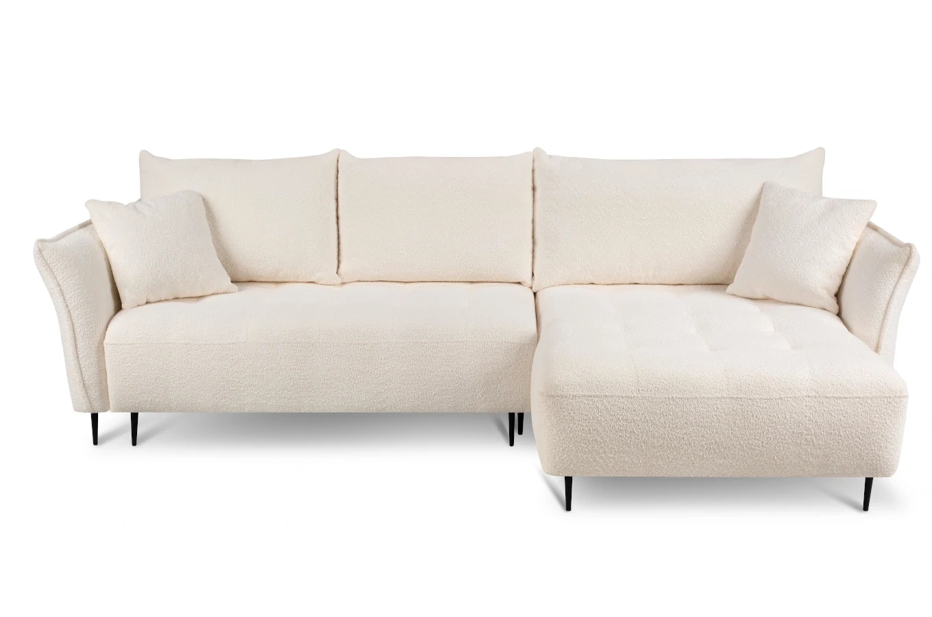 Nowoczesny rozkładany narożnik LOCA z funkcją spania i pojemnikiem na pościel