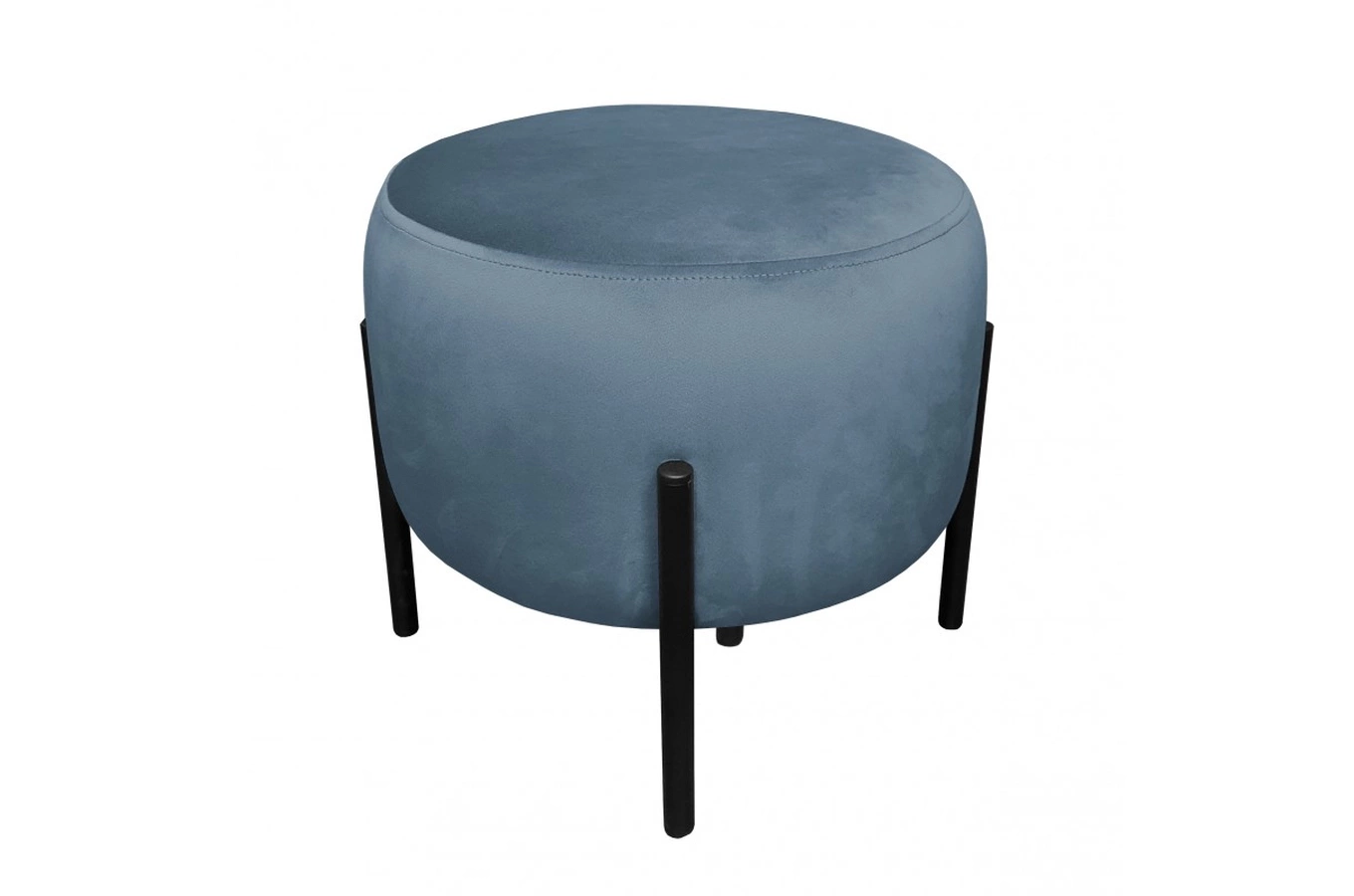 Tapicerowany okrągły puf OTTO na metalowych nogach / kolor tkaniny + podstawy do wyboru!