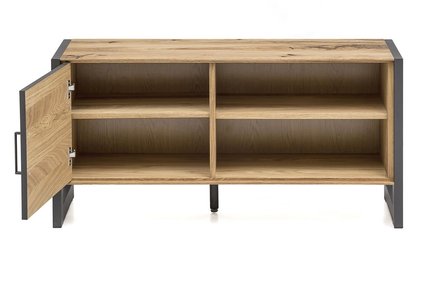 Nowoczesna dębowa szafka RTV TURID 1D / szer. 117,5 cm