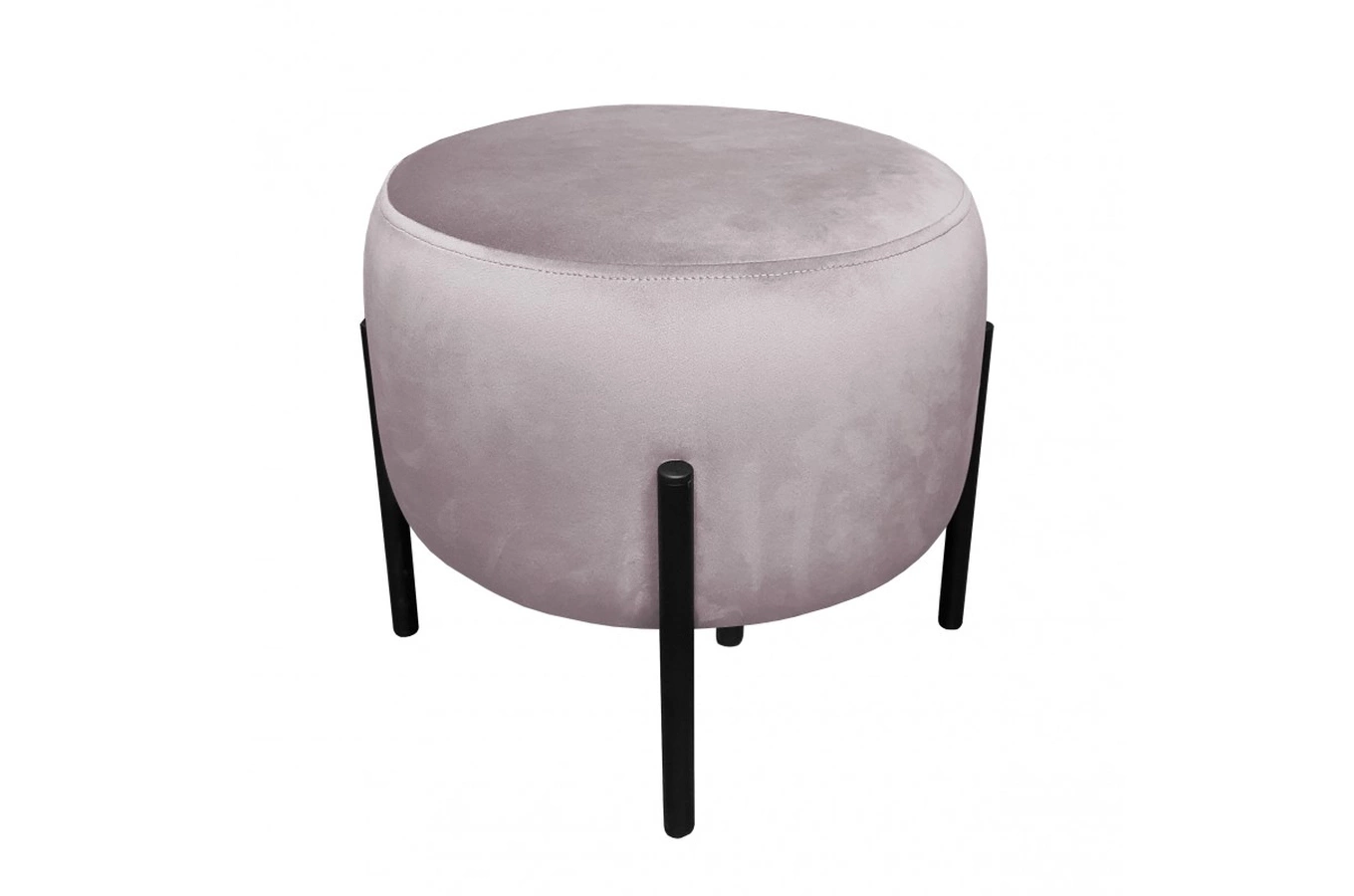 Tapicerowany okrągły puf OTTO na metalowych nogach / kolor tkaniny + podstawy do wyboru!