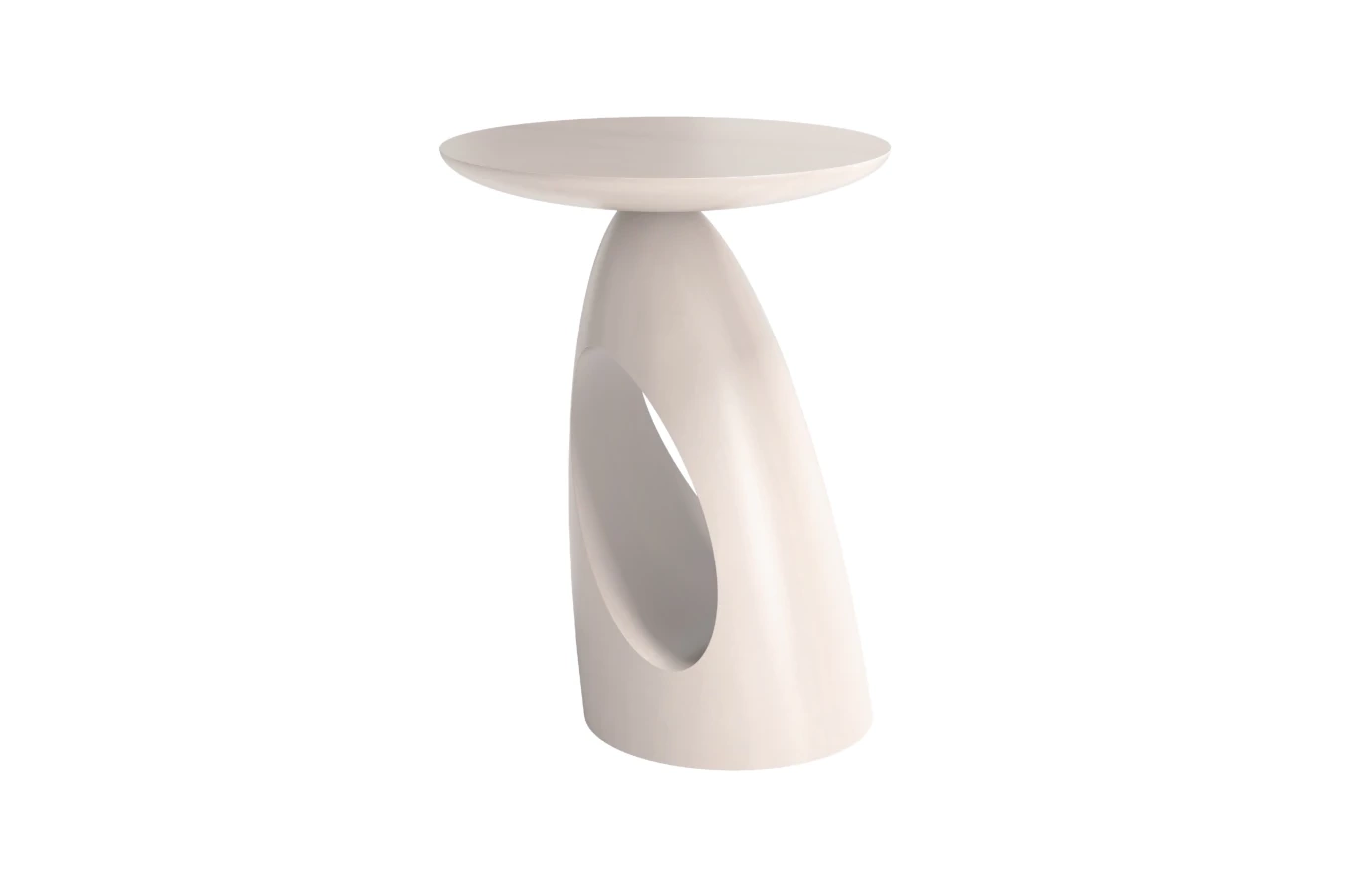 Stolik drewniany Kayani ISLAND różne kolory, wys. 40 cm / kolor biały