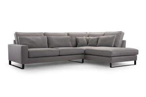 Nowoczesny narożnik LAURENTIA L z metalowymi nogami