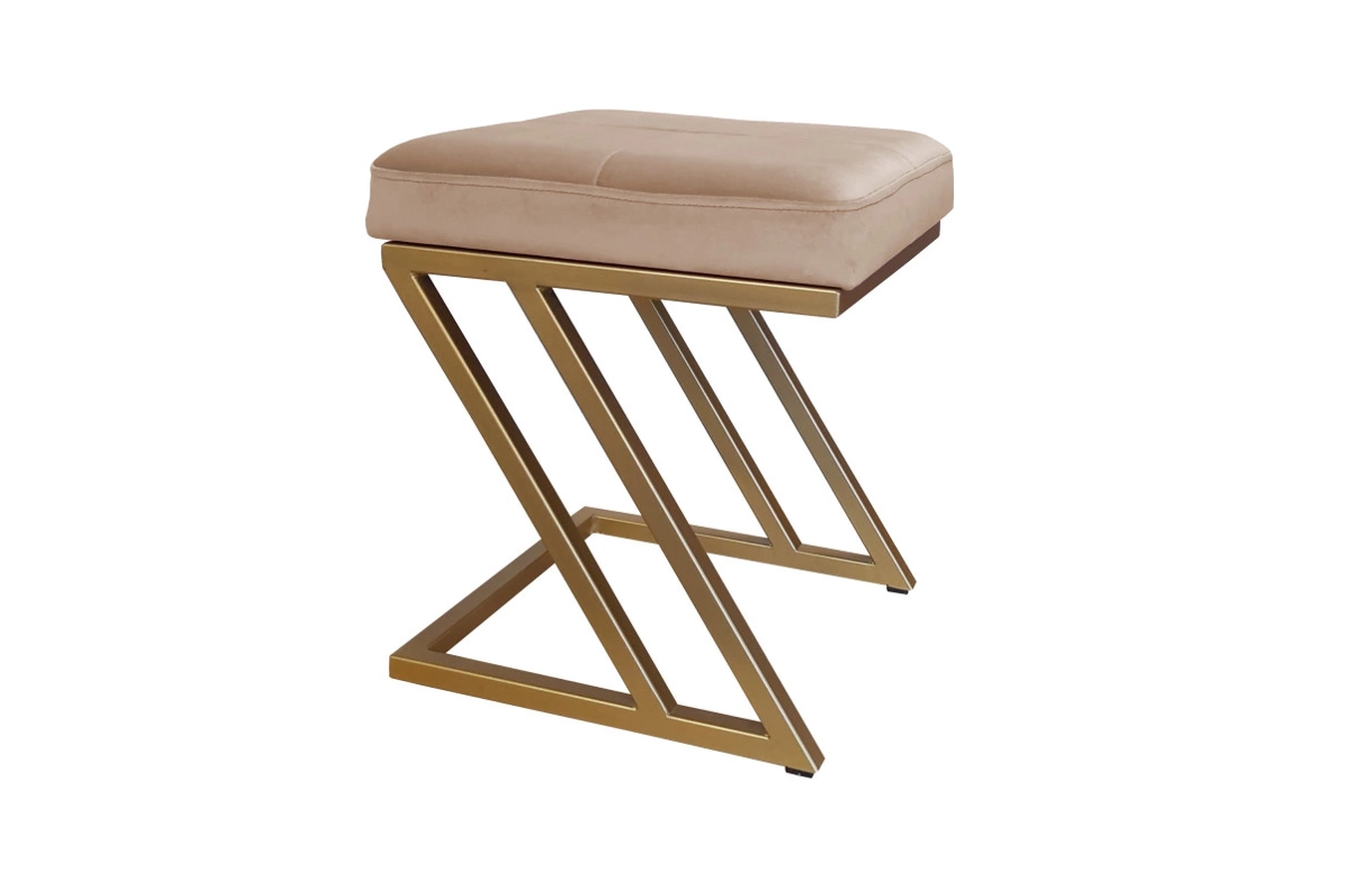 Tapicerowany puf DIZI na metalowych nogach / kolor tkaniny + podstawy do wyboru!