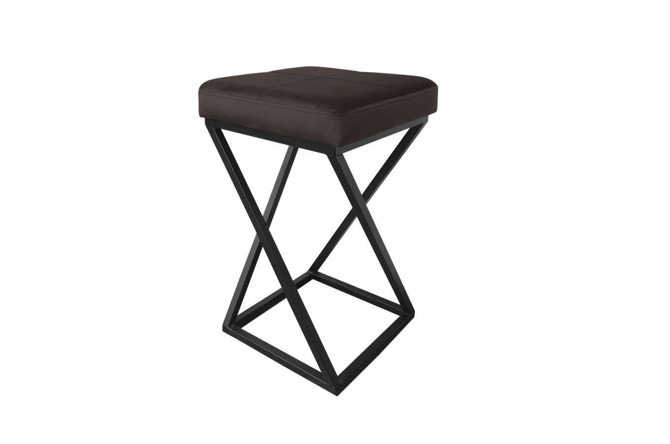 Tapicerowany hoker DIXI na metalowych nogach / kolor tkaniny + podstawy do wyboru!