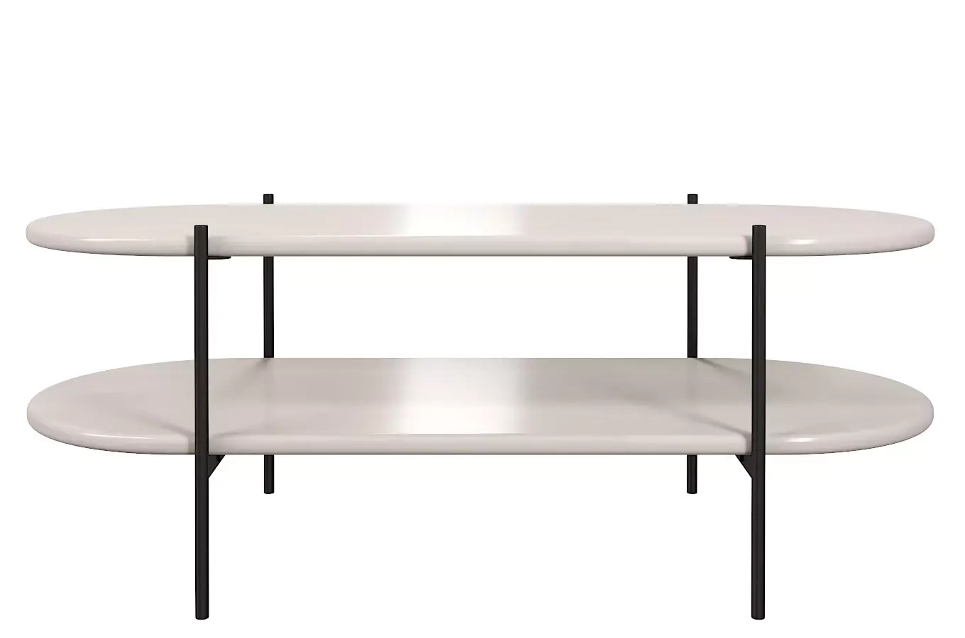 Stolik drewniany bukowy Skandica DOTA w kolorze białym na metalowych nogach