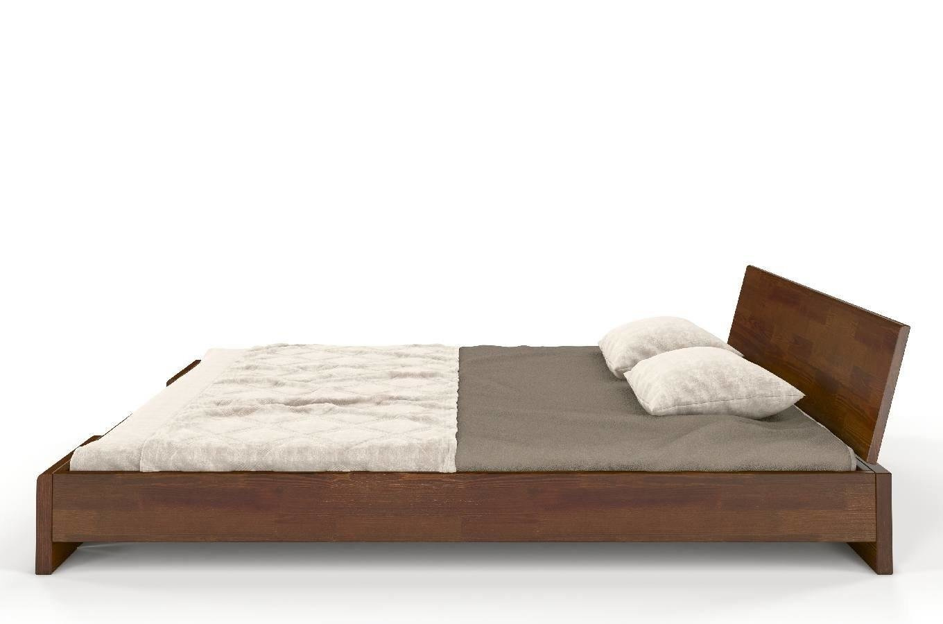 Wysyłka w 48h! Łóżko drewniane sosnowe Skandica VESTRE Niskie / 200x200 cm, kolor naturalny