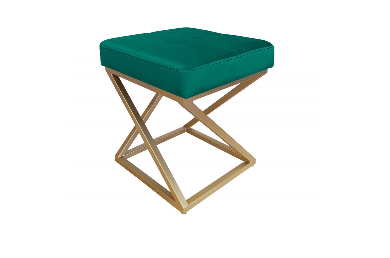 Tapicerowany puf DIXI na metalowych nogach / kolor tkaniny + podstawy do wyboru!