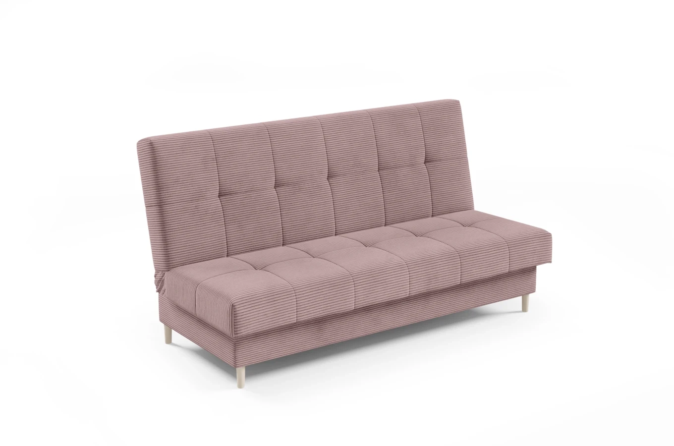 Nowoczesna sofa ABBY w skandynawskim stylu z funkcją spania i pojemnikiem na pościel